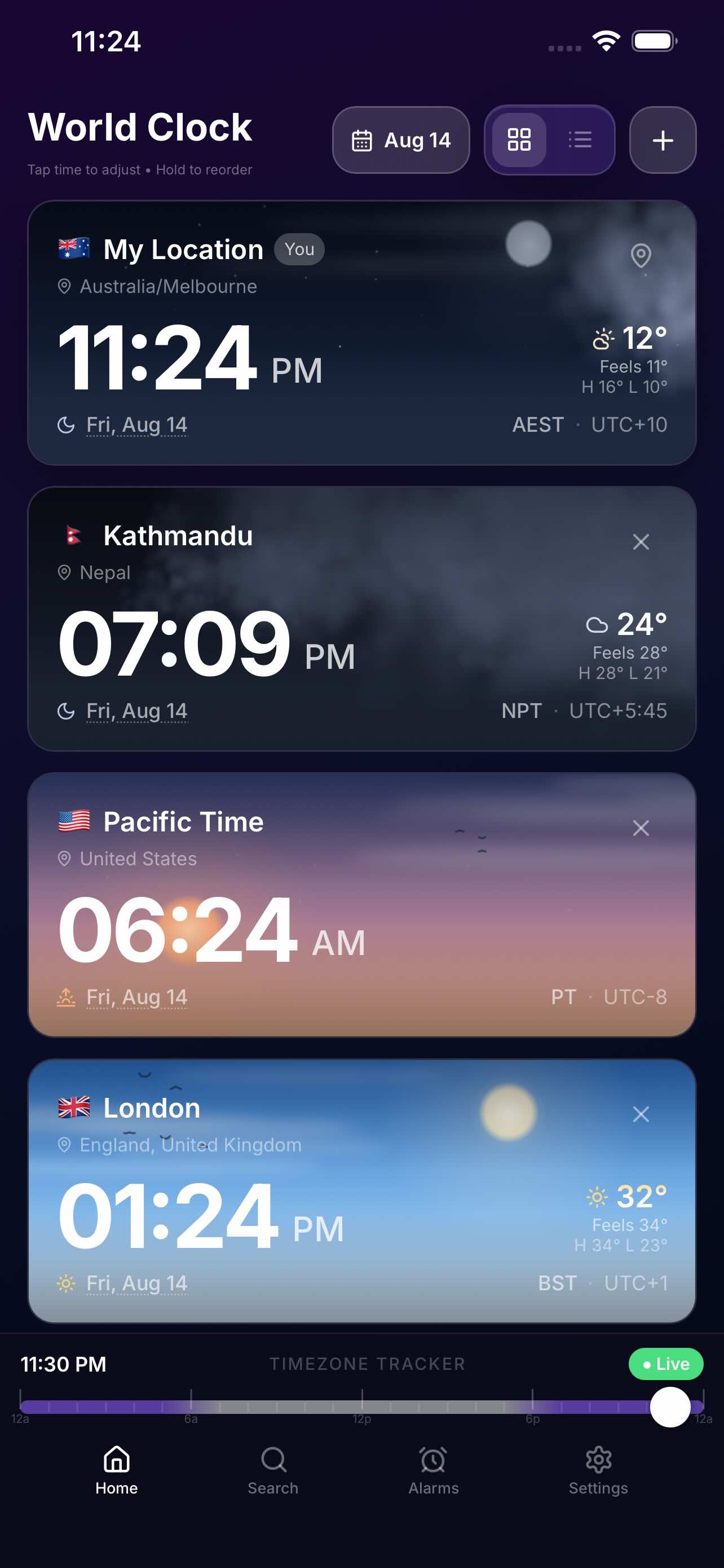 Timezone Tracker screenshot 1
